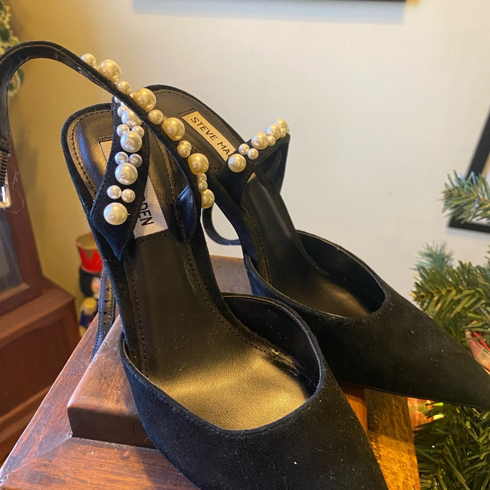 Steve Madden pearl black heels